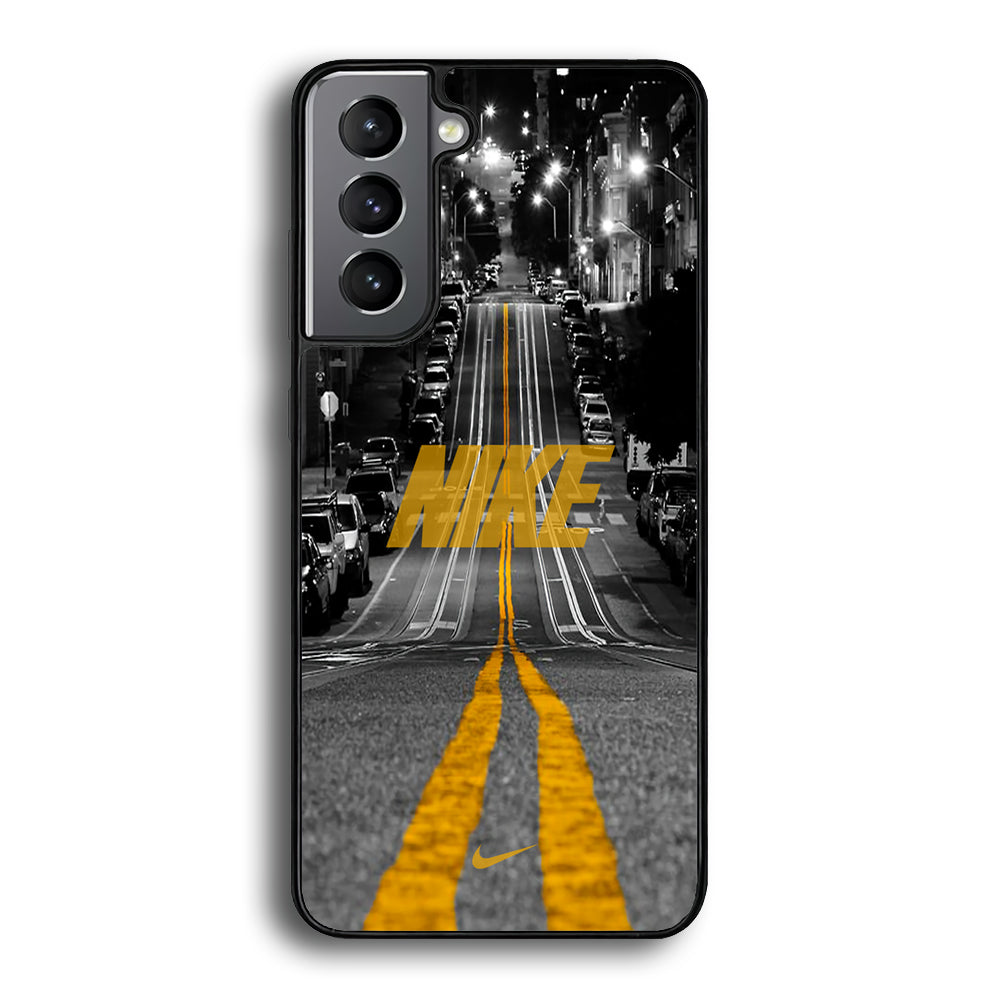 Nike Night Yellow Flames Samsung Galaxy S21 Plus Case-Xtracase