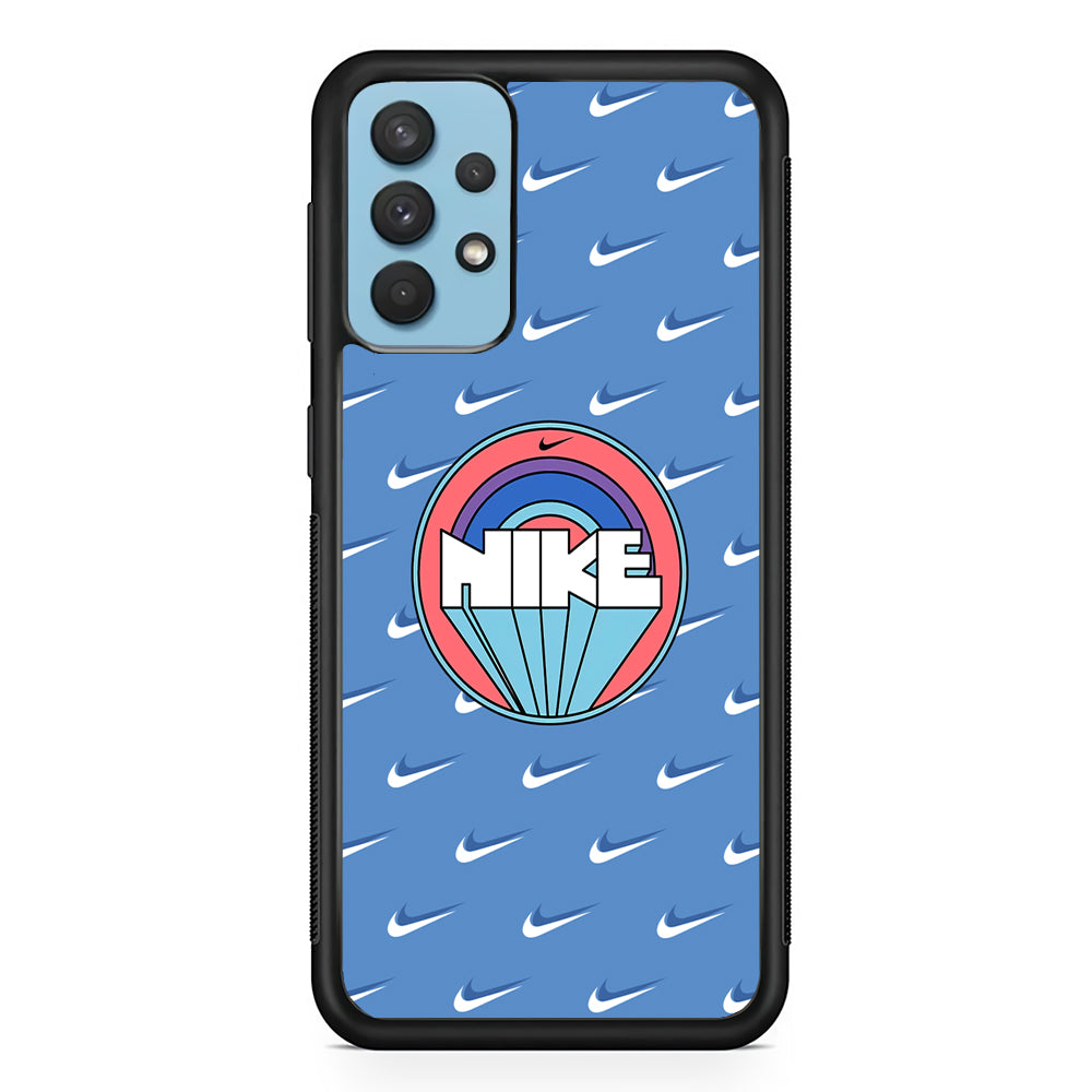 Nike Patern and Rounded Shape Samsung Galaxy A32 Case-Xtracase