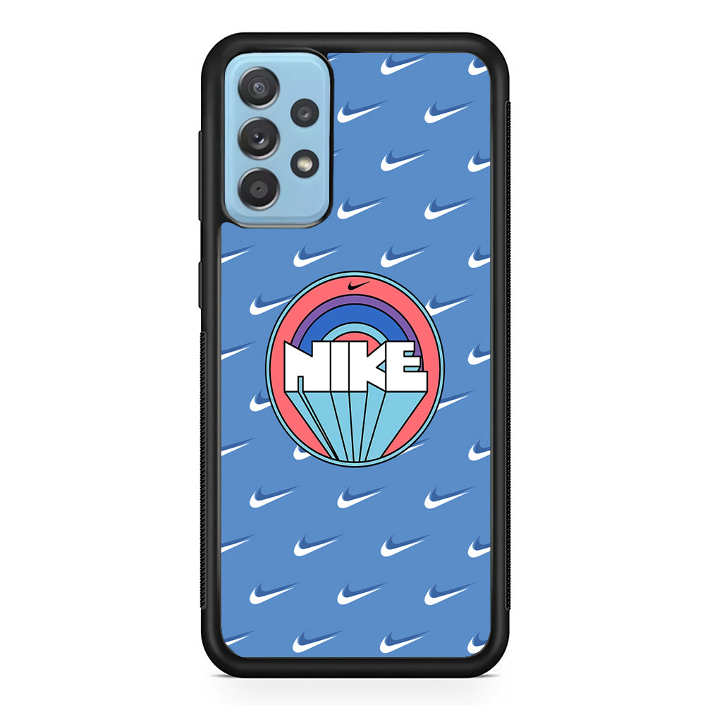 Nike Patern and Rounded Shape Samsung Galaxy A72 Case-Xtracase