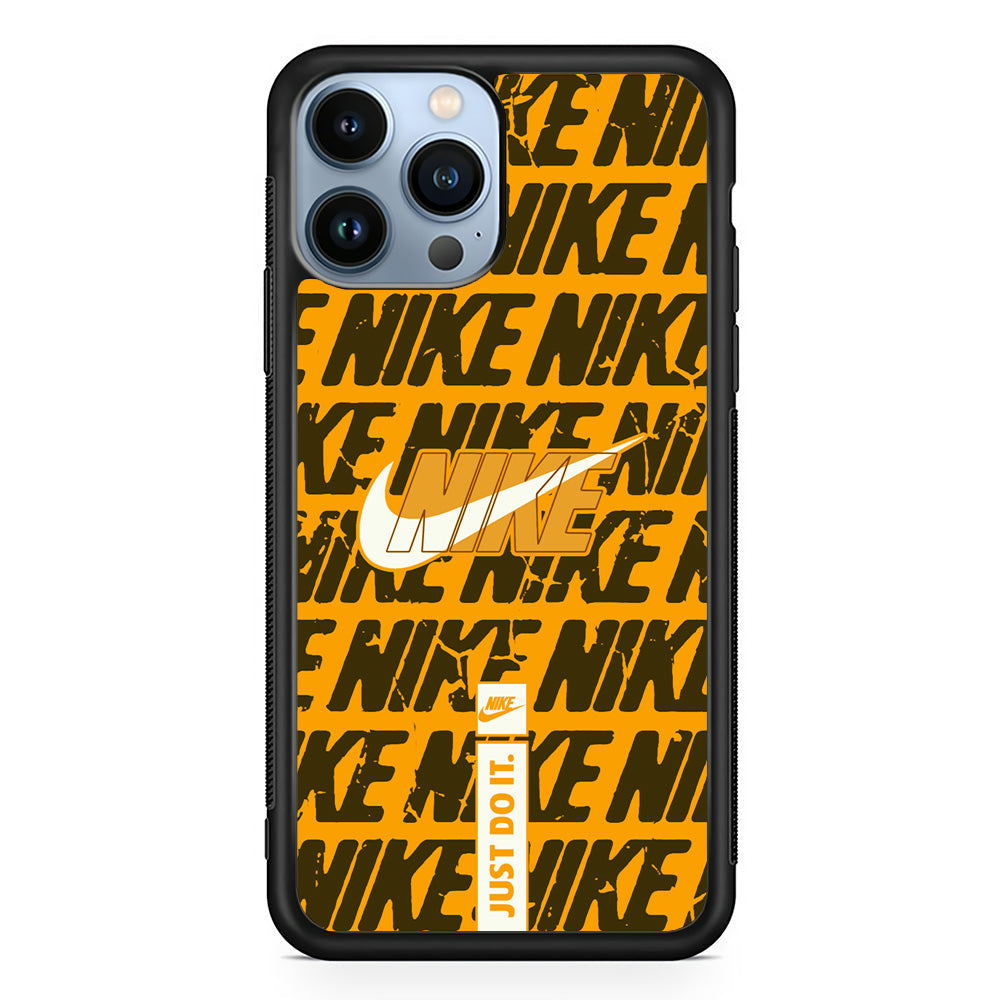 Nike Patern in Yellow iPhone 15 Pro Case-Xtracase