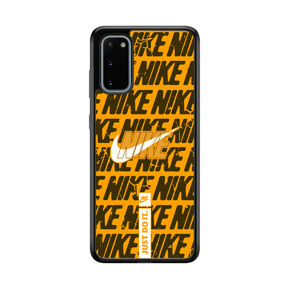 Nike Patern in Yellow Samsung Galaxy S20 Case-Xtracase