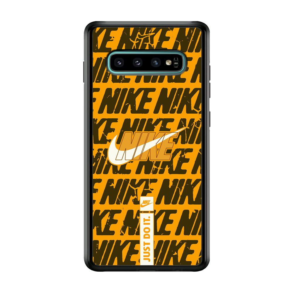Nike Patern in Yellow Samsung Galaxy S10 Plus Case-Xtracase