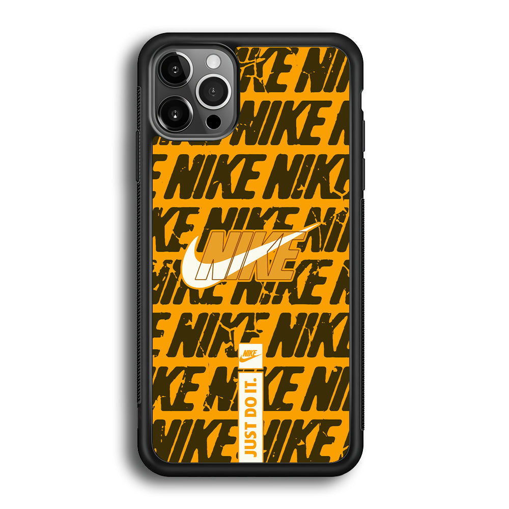 Nike Patern in Yellow iPhone 12 Pro Case-Xtracase
