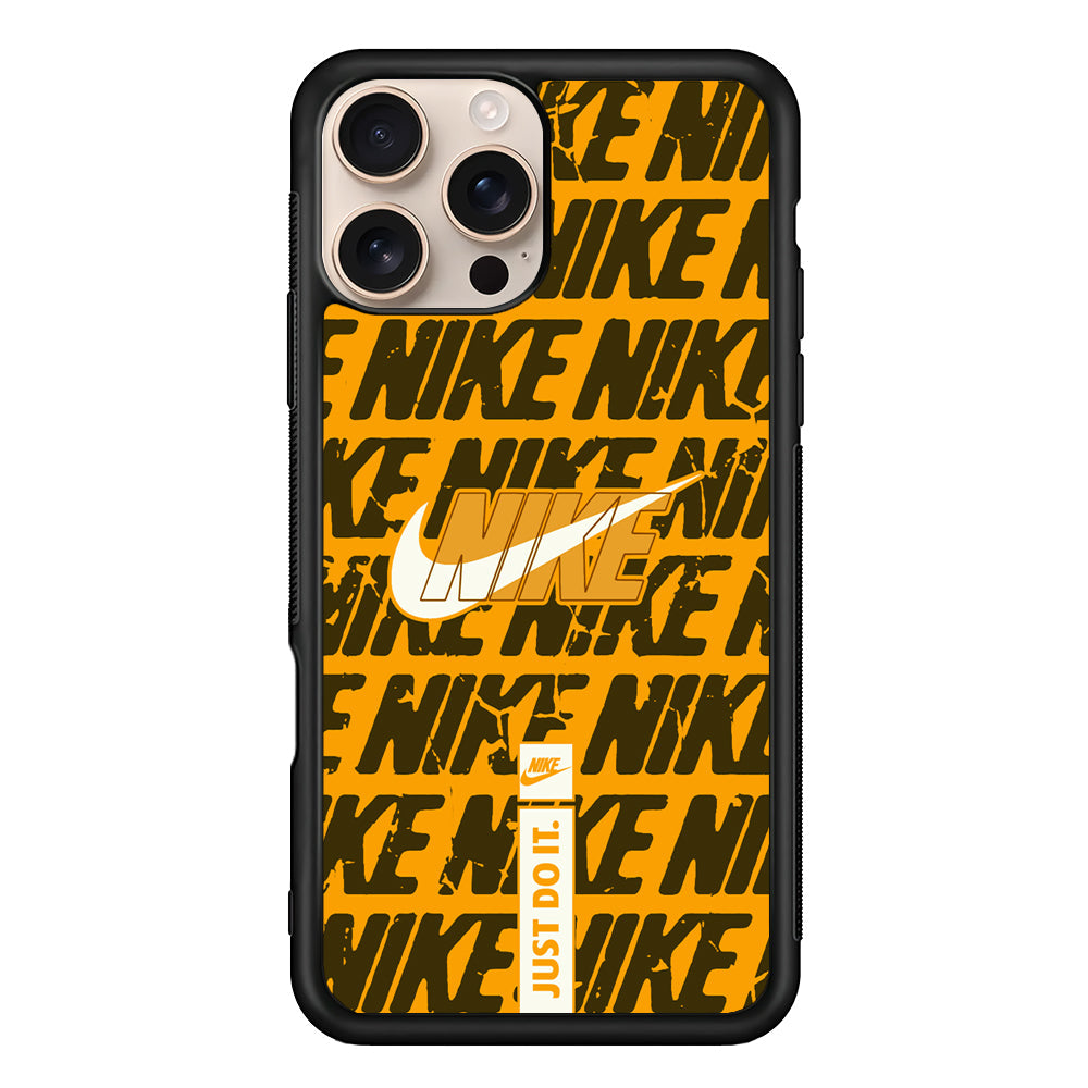 Nike Patern in Yellow iPhone 16 Pro Max Case - Xtracase