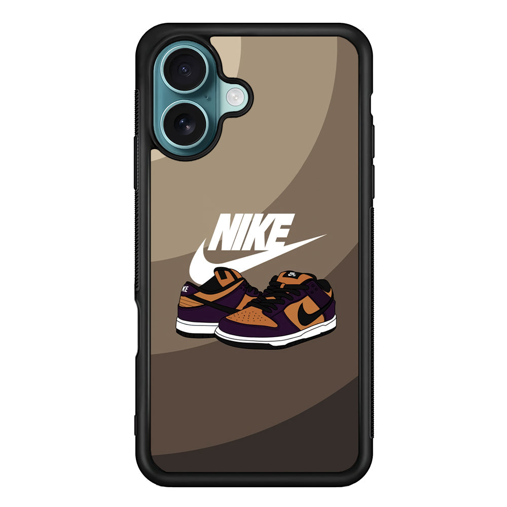 Nike Purple in Brown Layer iPhone 16 Plus Case - Xtracase