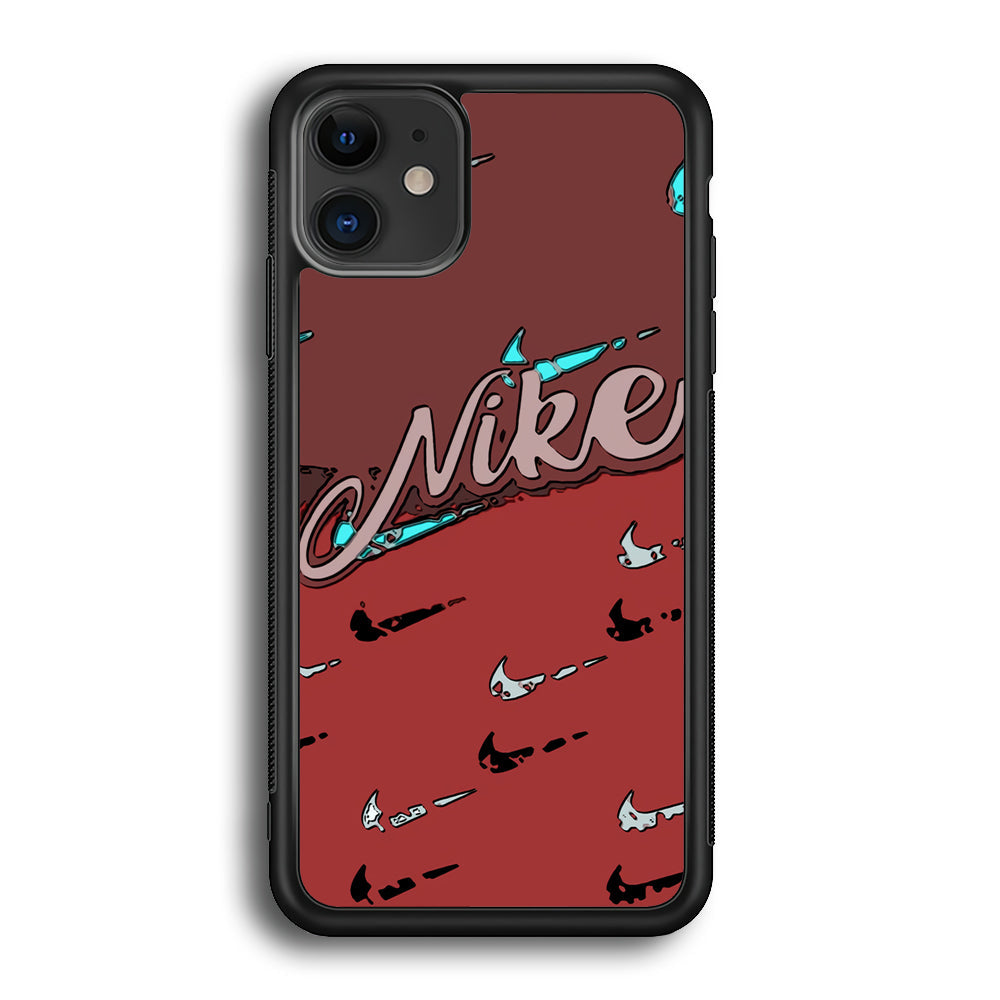 Nike Red Layer Art iPhone 12 Case-Xtracase