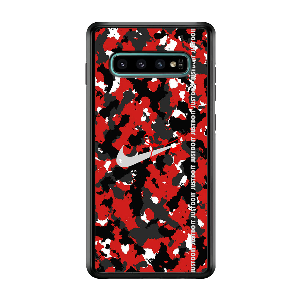 Nike Red Splash Camouflage Samsung Galaxy S10 Plus Case-Xtracase