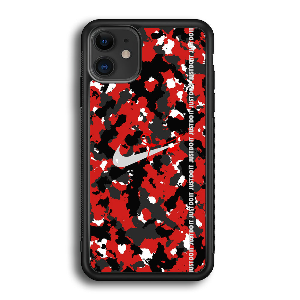Nike Red Splash Camouflage iPhone 12 Case-Xtracase