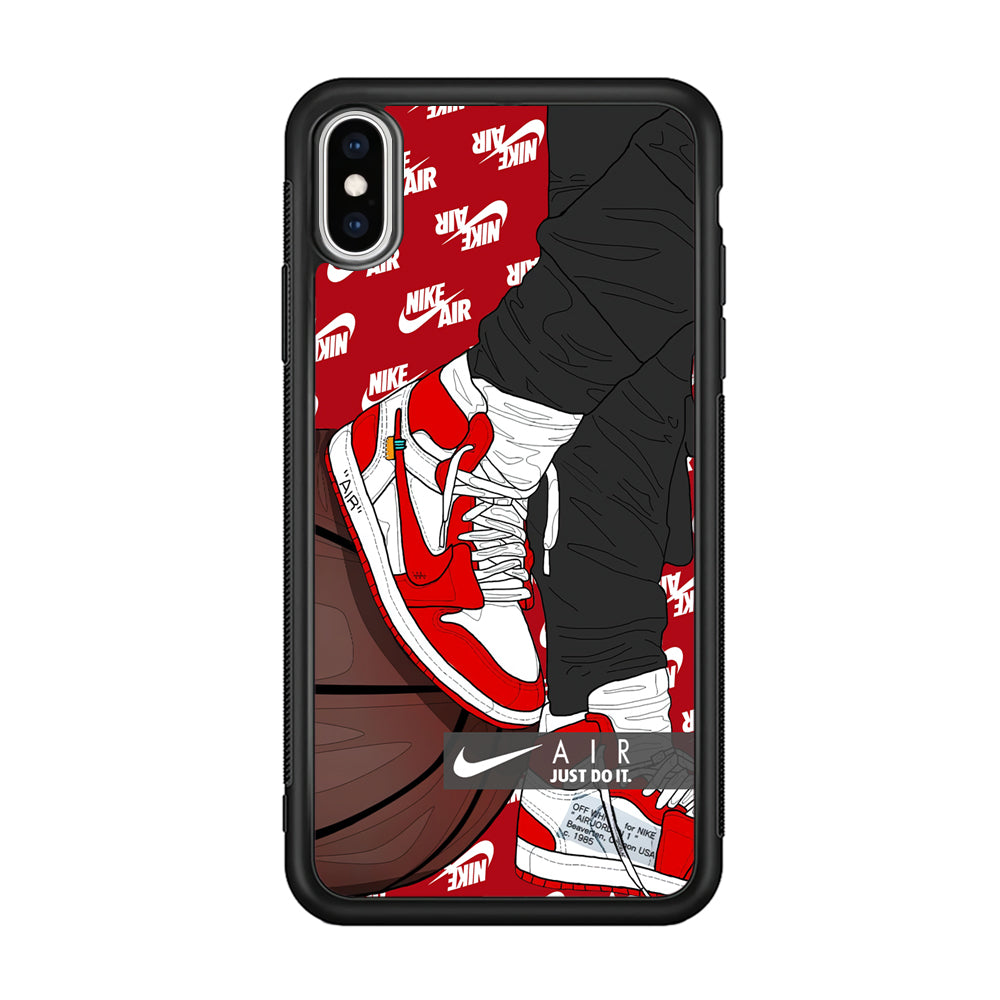 Nike Shiny Red Lava iPhone Xs Case-Xtracase