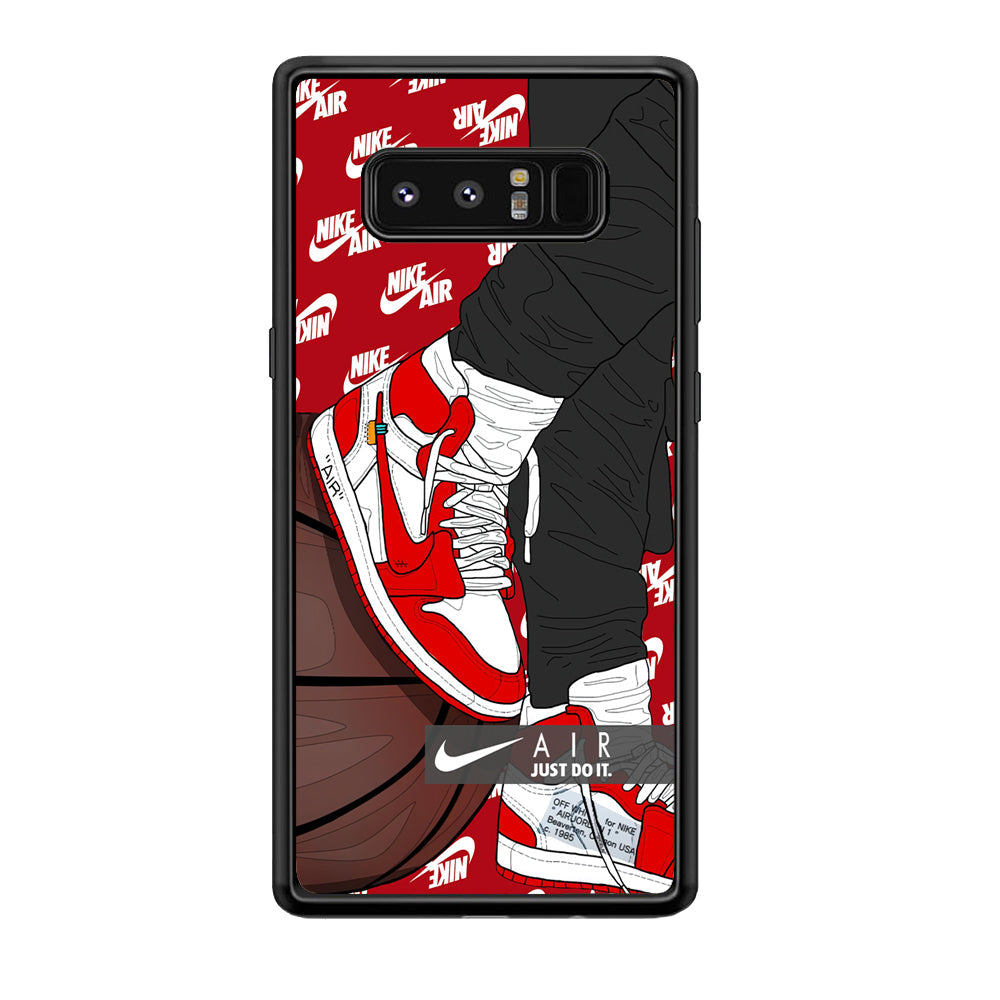 Nike Shiny Red Lava Samsung Galaxy Note 8 Case-Xtracase