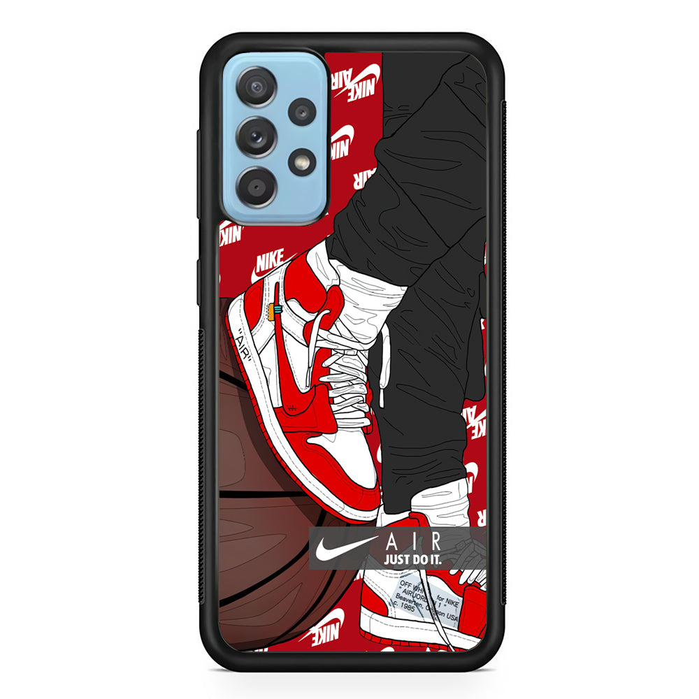 Nike Shiny Red Lava Samsung Galaxy A72 Case-Xtracase