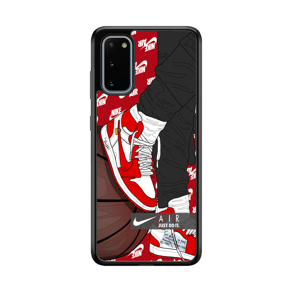 Nike Shiny Red Lava Samsung Galaxy S20 Case-Xtracase