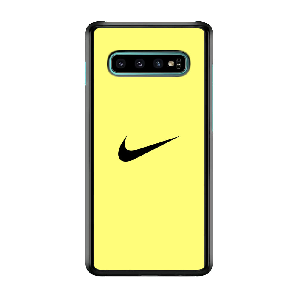 Nike Simple Cream Samsung Galaxy S10 Case-Xtracase