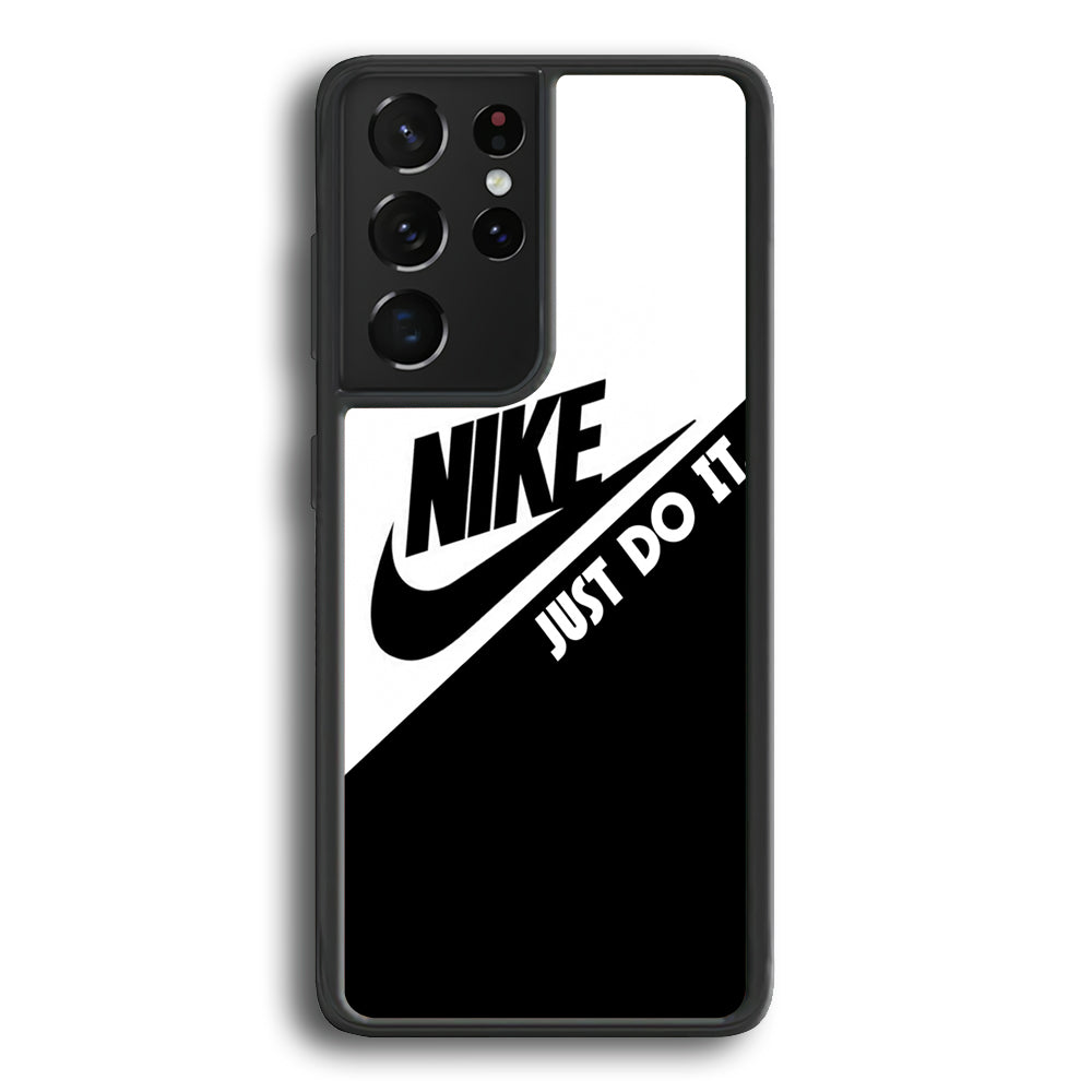 Nike White Black Combination Samsung Galaxy S21 Ultra Case-Xtracase