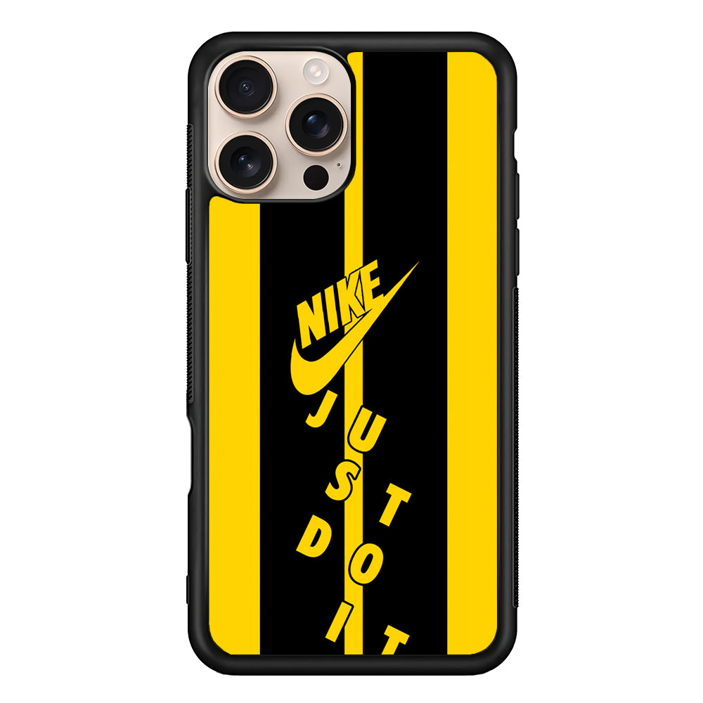 Nike Yellow Stripe Just Do It iPhone 16 Pro Case - Xtracase