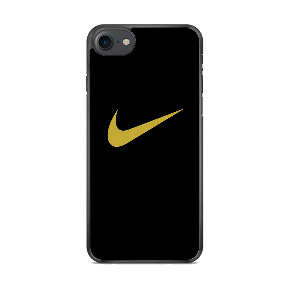 Nike Gold Logo Black iPhone 8 Case-Xtracase