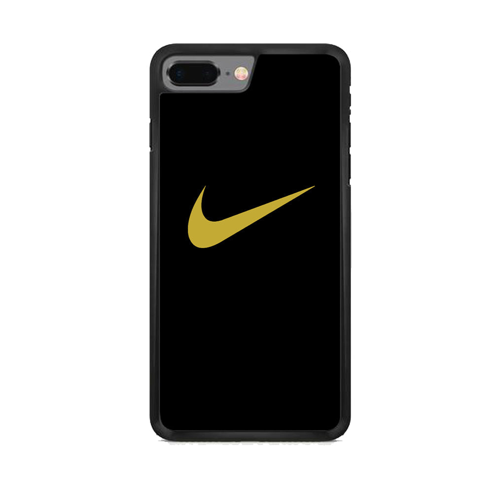 Nike Gold Logo Black iPhone 7 Plus Case-Xtracase
