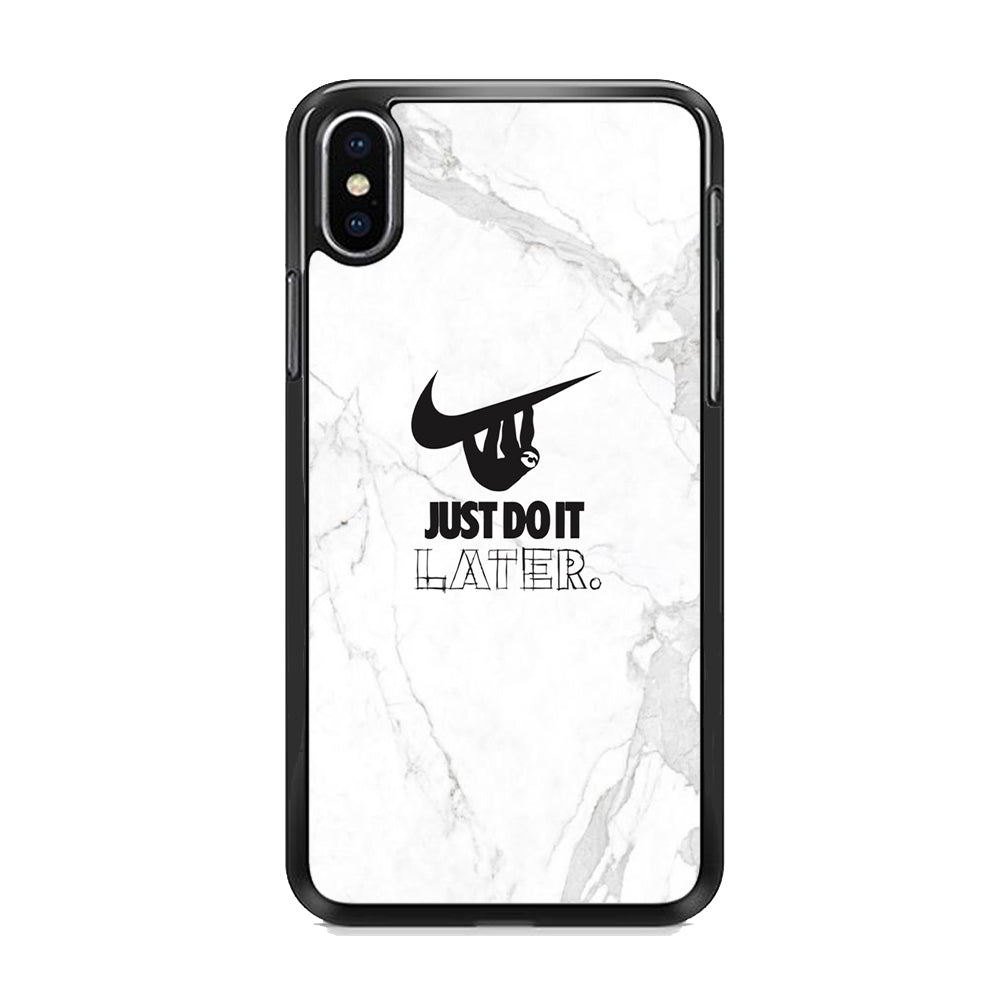 Nike Meme Just Do It Later iPhone XS Case-Xtracase