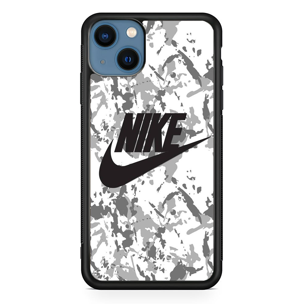 Nike Winter Camo Logo iPhone 14 Plus Case-Xtracase