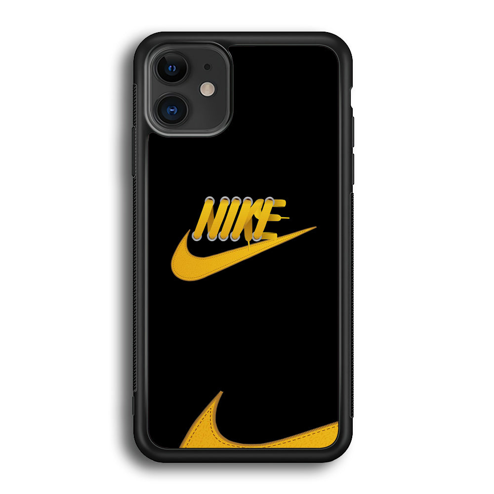 Nike Yellow Shoelace iPhone 12 Case-Xtracase