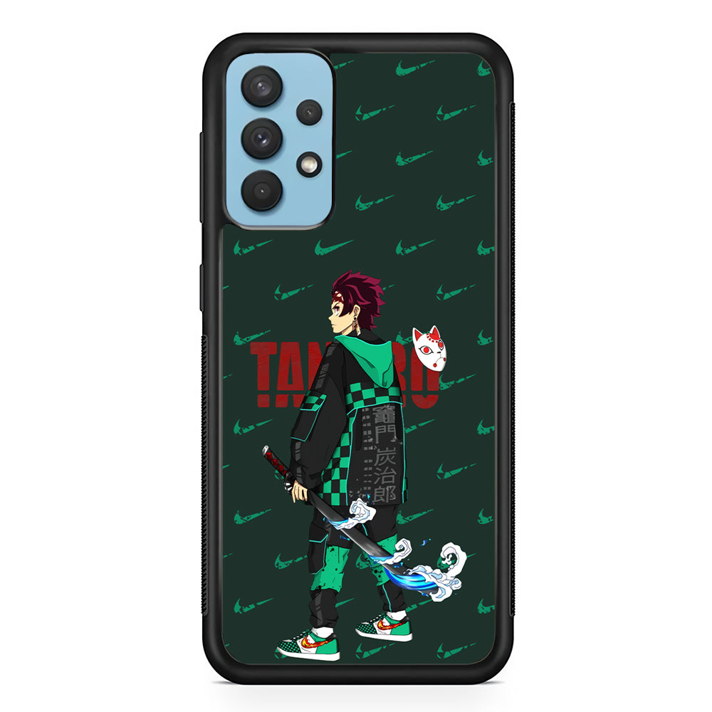Nike on Tanjiro Suit Samsung Galaxy A32 Case-Xtracase