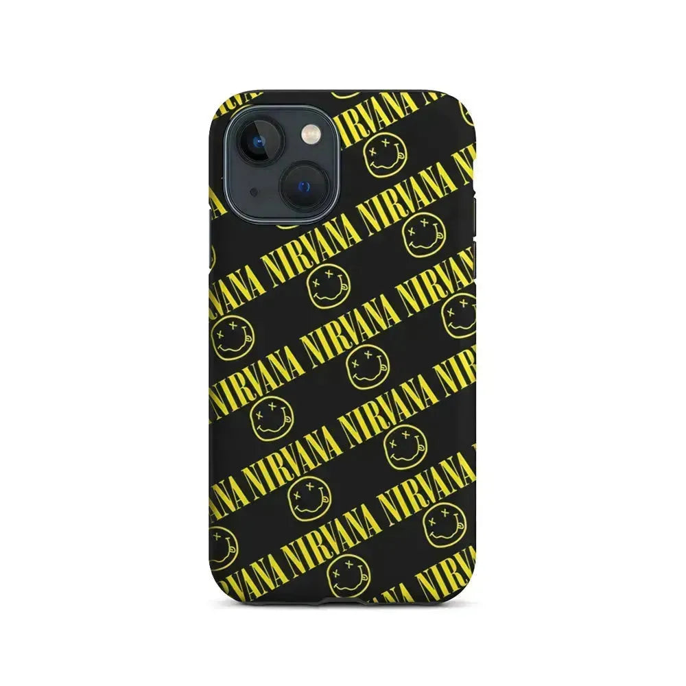 Nirvana Smiley Face iPhone 13 Mini Case-2 in 1 Tough Case-Xtracase