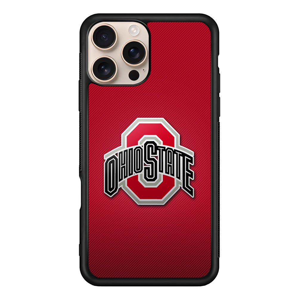 Ohio State Logo Red iPhone 16 Pro Max Case - iPhone 16 Pro Max
