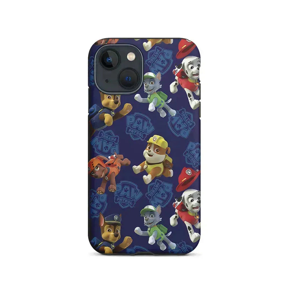 Paw Patrol Navy Background iPhone 13 Mini Case-2 in 1 Tough Case-Xtracase