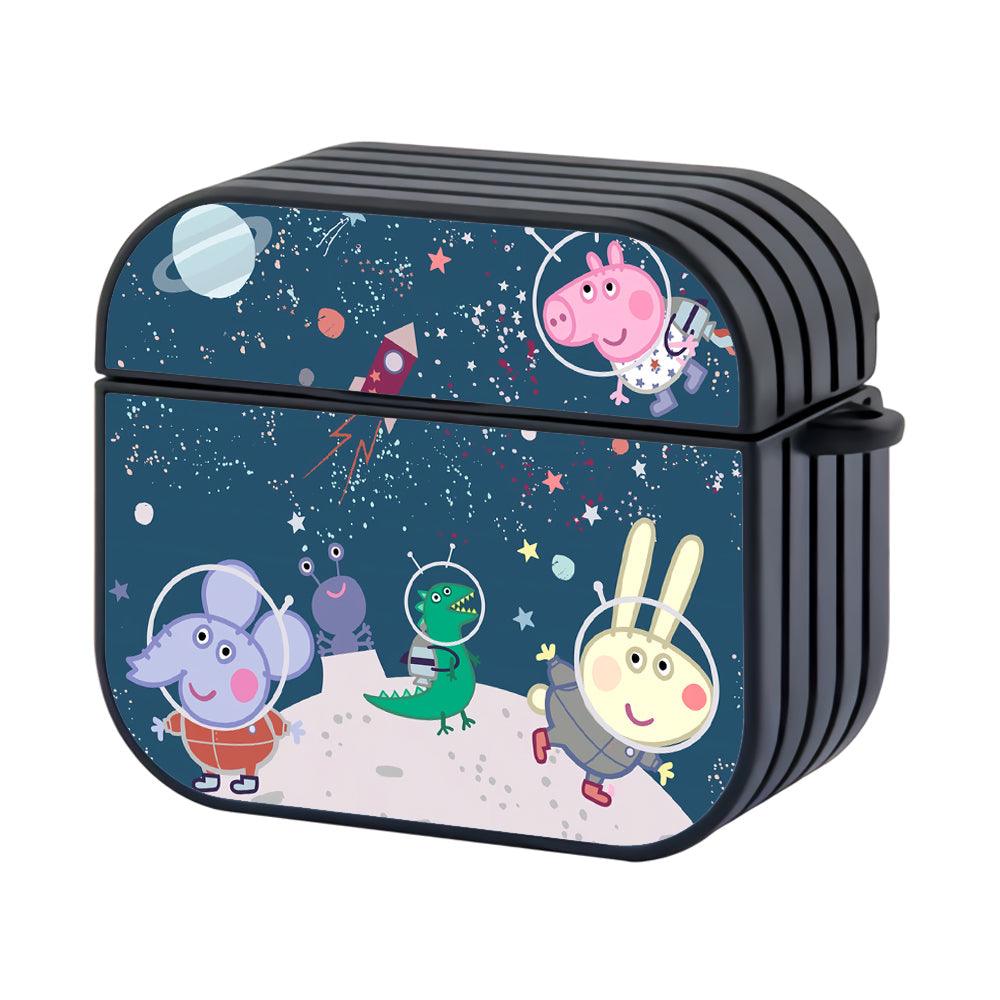 Peppa Pig Sky Walk to The Moon Hard Plastic Case Cover For Apple Airpods 4-Xtracase