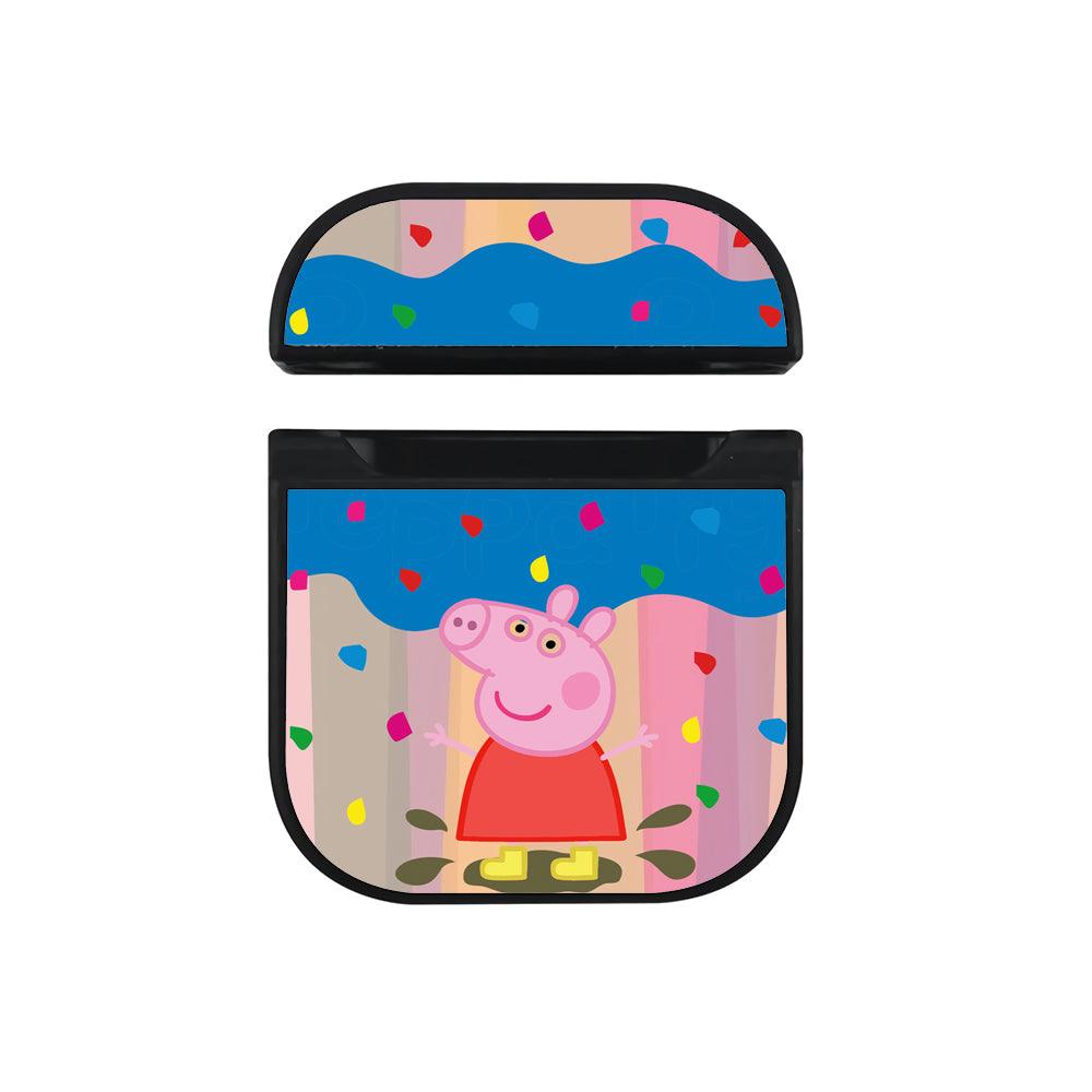 Peppa Pig Wearing Boots Hard Plastic Case Cover For Apple Airpods-Xtracase