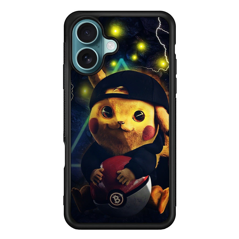 Pikachu With His Pokeball iPhone 16 Plus Case - Xtracase