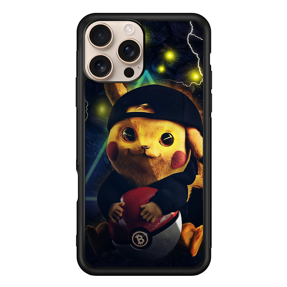 Pikachu With His Pokeball iPhone 16 Pro Max Case - iPhone 16 Pro Max