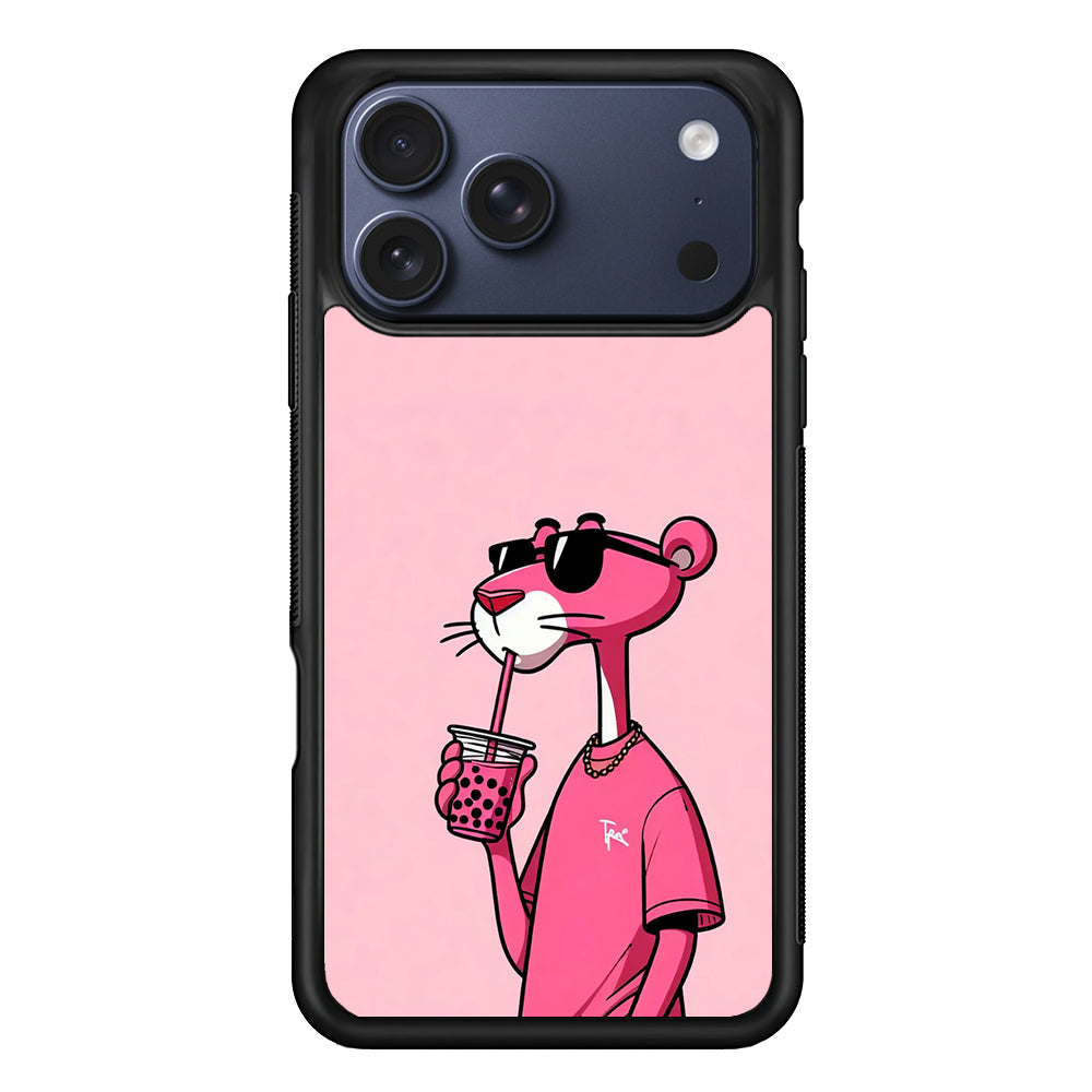 Pink Panther Drinks Bubble Tea iPhone 17 Pro Max Case - Xtracase