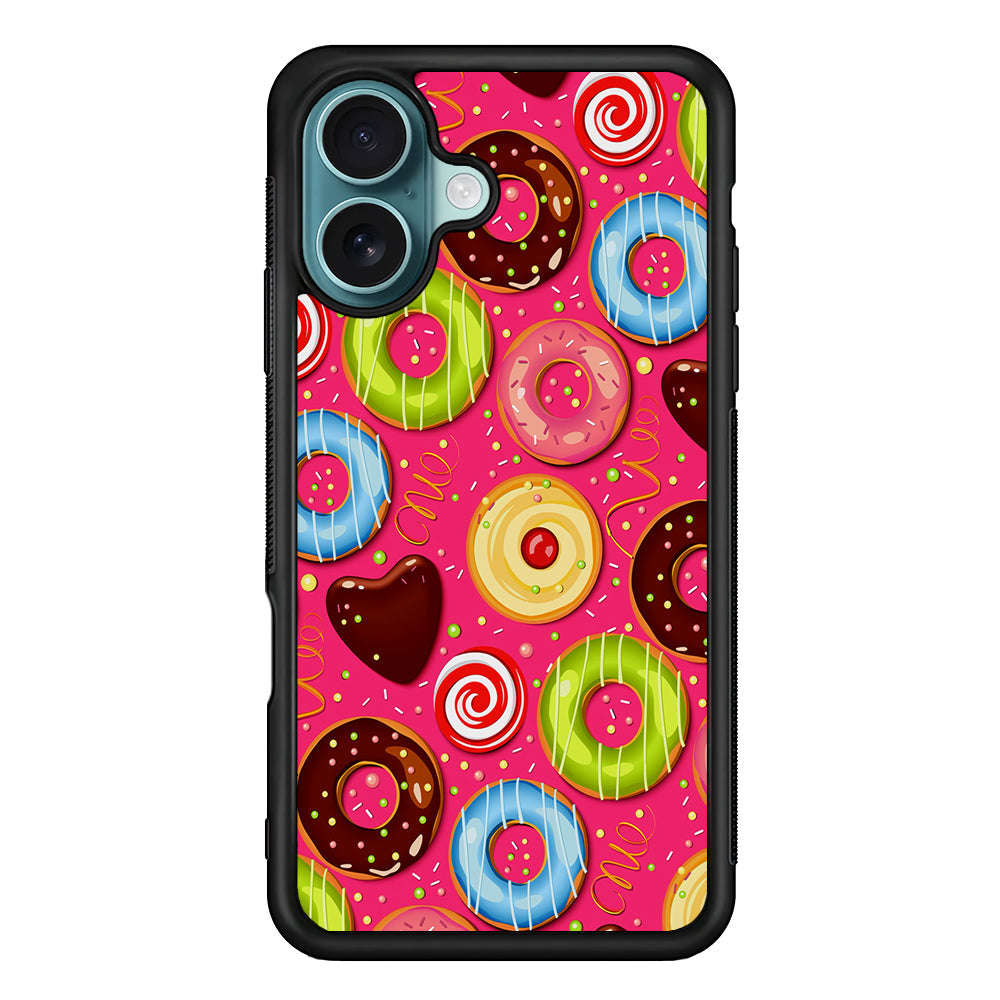 Pink Sweet Cute Donuts iPhone 16 Plus Case - Xtracase