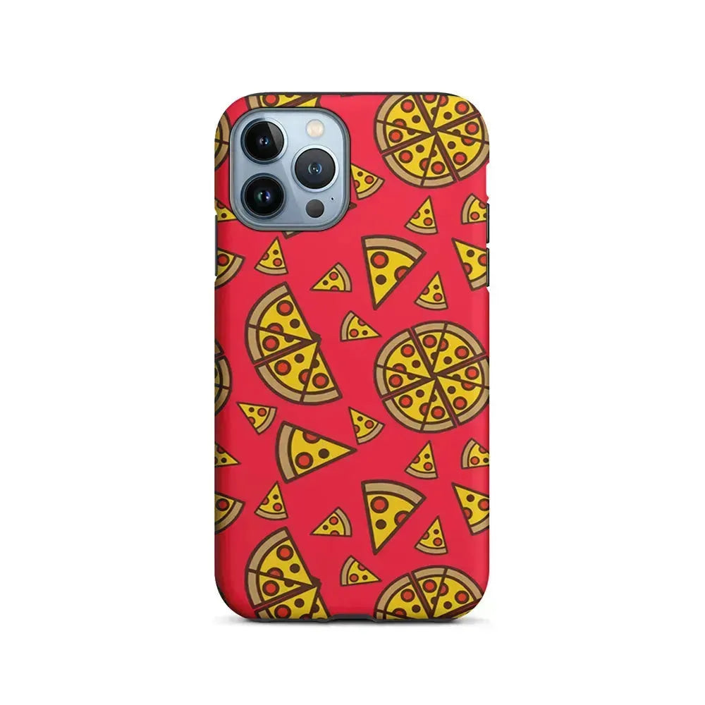 Pizza Slice Pattern iPhone 15 Pro Max Case-2 in 1 Tough Case-Xtracase