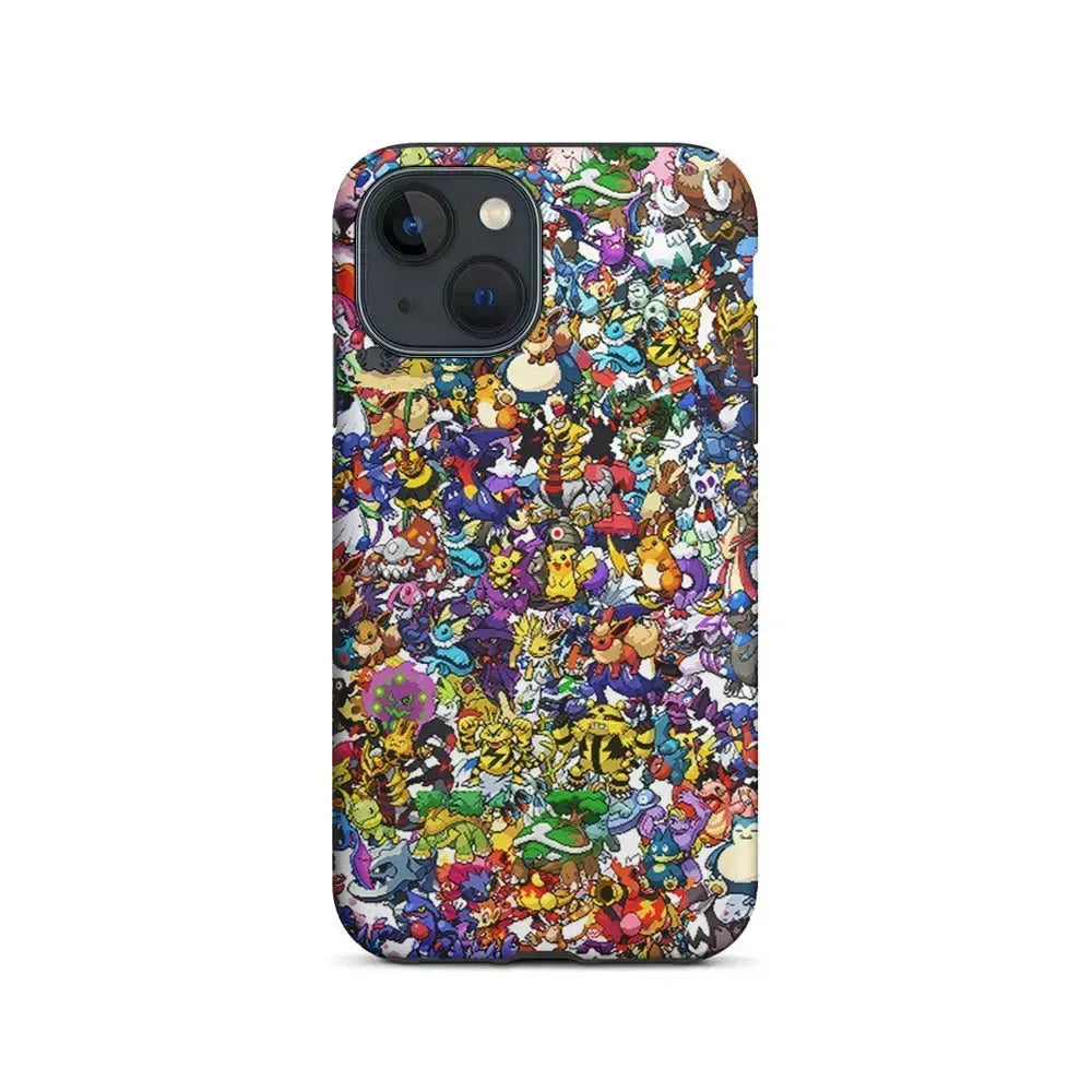 Pokemon All Characters iPhone 13 Mini Case-2 in 1 Tough Case-Xtracase