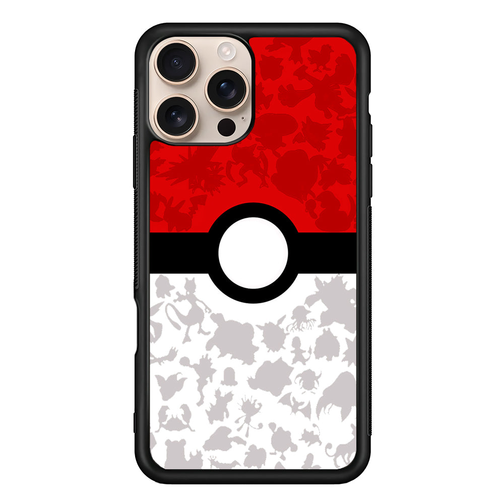 Pokemon Ball Silhouette iPhone 16 Pro Case - iPhone 16 Pro