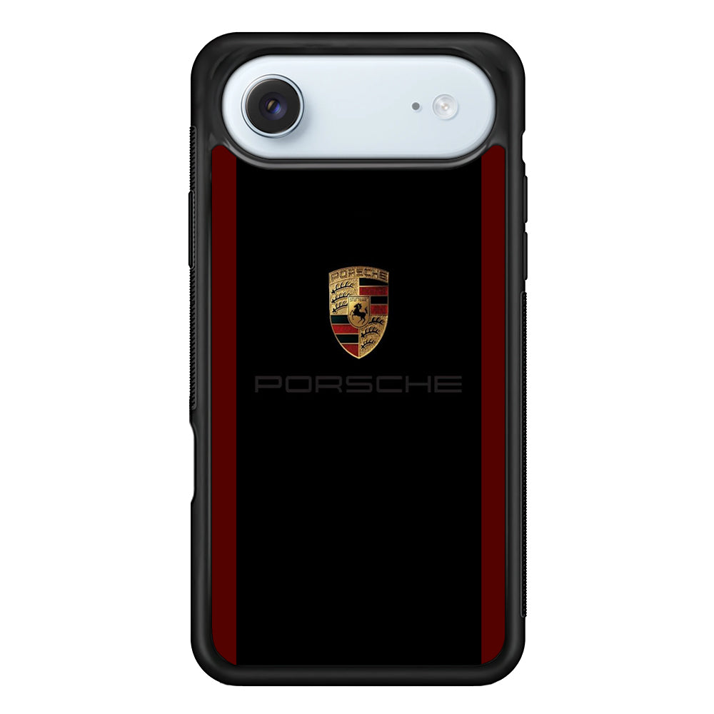 Porsche Logo Stripe Maroon iPhone 17 Air Case - Xtracase