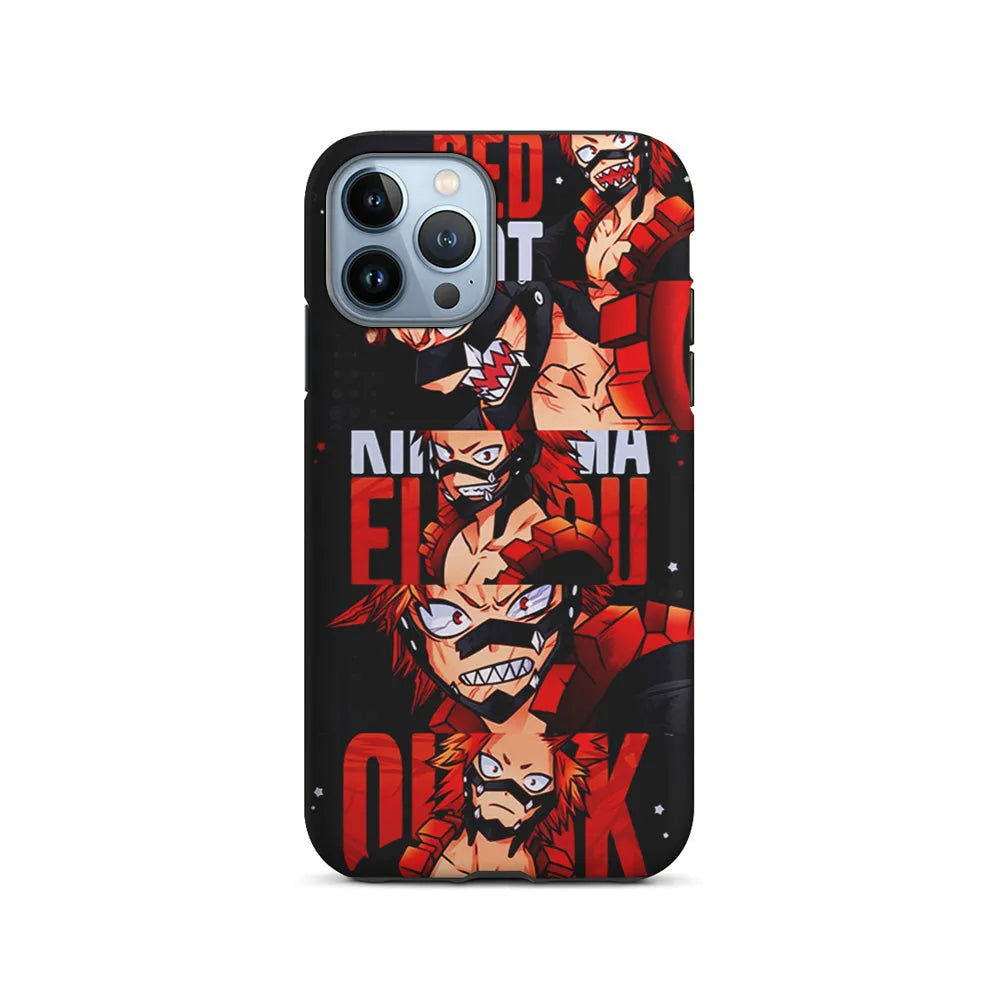 Red Riot Eijiro Kirishima Aesthetic iPhone 13 Pro Case-2 in 1 Tough Case-Xtracase