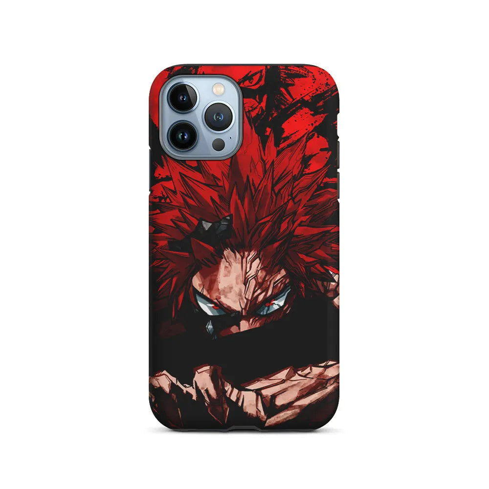 Red Riot Eijiro Kirishima Unbreakable iPhone 13 Pro Case-2 in 1 Tough Case-Xtracase