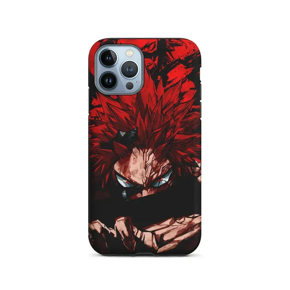 Red Riot Eijiro Kirishima Unbreakable iPhone 15 Pro Max Case-2 in 1 Tough Case-Xtracase