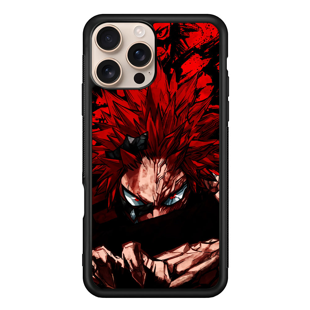 Red Riot Eijiro Kirishima Unbreakable iPhone 16 Pro Max Case - iPhone 16 Pro Max