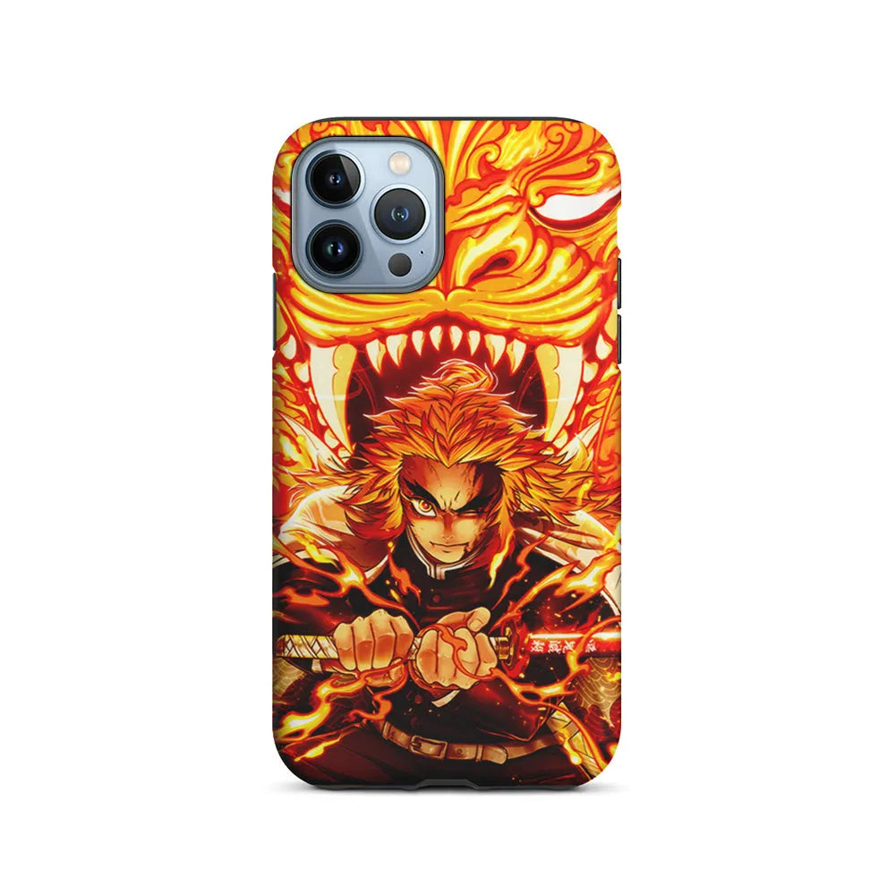Rengoku Kyojuro Demon Slayer iPhone 13 Pro Case-2 in 1 Tough Case-Xtracase