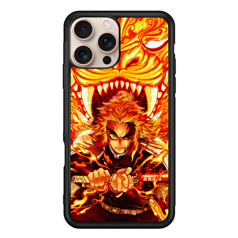Rengoku Kyojuro Demon Slayer iPhone 16 Pro Max Case - iPhone 16 Pro Max
