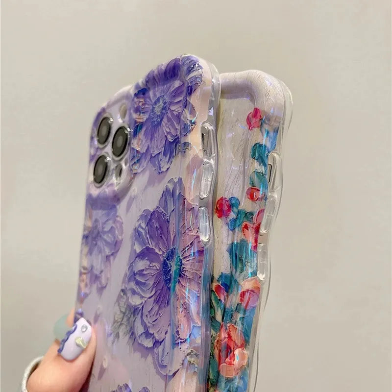 Flowers Phone Case Luxury Shockproof Soft Silicone Cover
