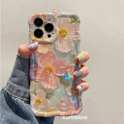 Flowers Phone Case Luxury Shockproof Soft Silicone Cover