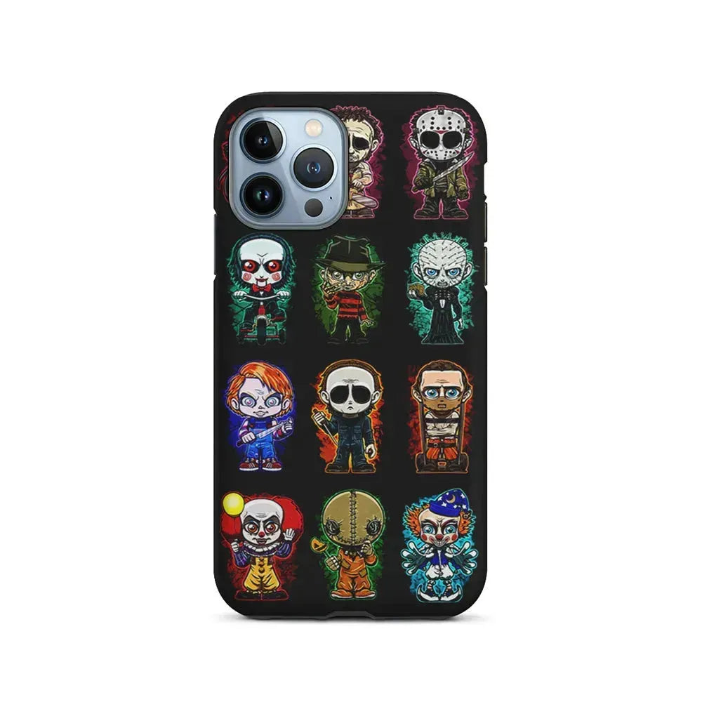 Scary Movie Horror Chibi iPhone 15 Pro Max Case-2 in 1 Tough Case-Xtracase