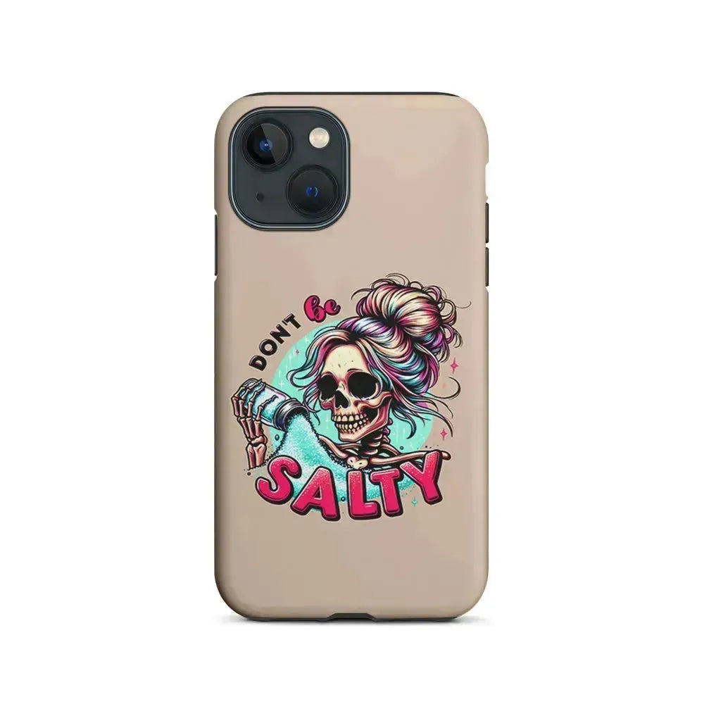 Skeleton Don't Be Salty iPhone 13 Mini Case-2 in 1 Tough Case-Xtracase