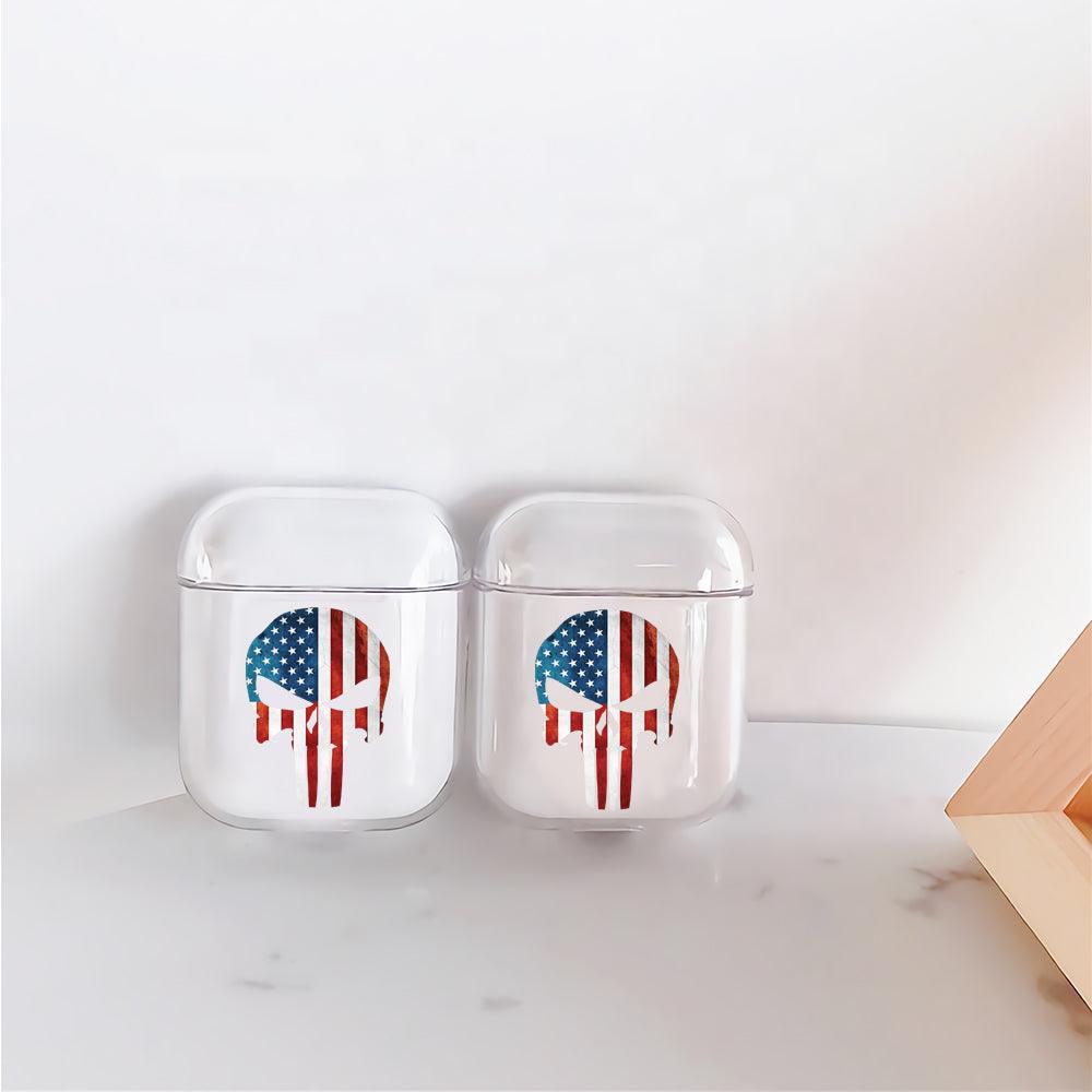 Skull Head American Taste Apple Airpods Clear Case-Xtracase