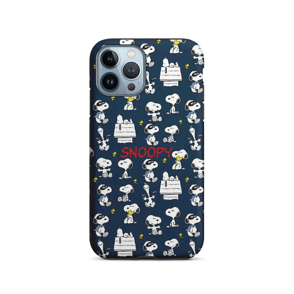 Snoopy All Activity iPhone 15 Pro Max Case-2 in 1 Tough Case-Xtracase